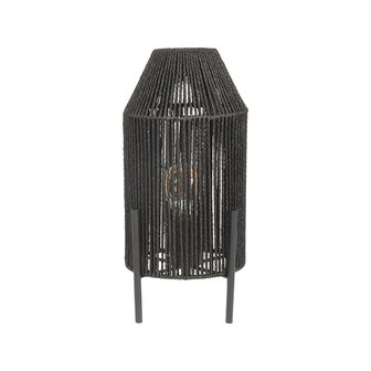 LABEL51 Tafellampen Ibiza - Zwart - Jute - 1-Lichts