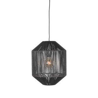 LABEL51 Hanglampen Ibiza - Zwart - Jute - 1-Lichts Cilinder