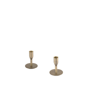 LABEL51 Woondecoratie Kandelaars - Antiek Goud - Metaal - One Size