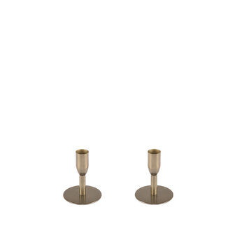 LABEL51 Woondecoratie Kandelaars - Antiek Goud - Metaal - One Size