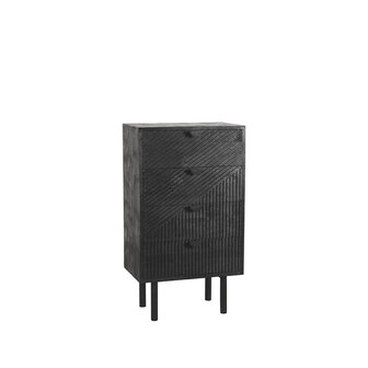 LABEL51 Ladekasten Cotia - Zwart - Mangohout - 50 cm