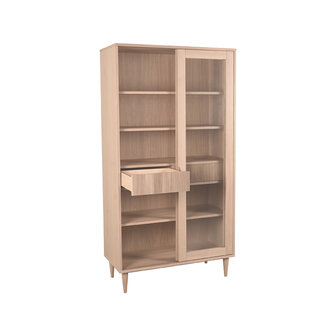 LABEL51 Vitrinekasten Jule - Naturel - Eiken - One Size