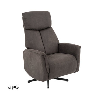 LABEL51 Fauteuils Aarhus - Antraciet - Kunstleder - 2-Motorig