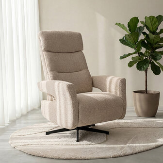 LABEL51 Fauteuils Tampere - Naturel - Boucle - 2-Motorig