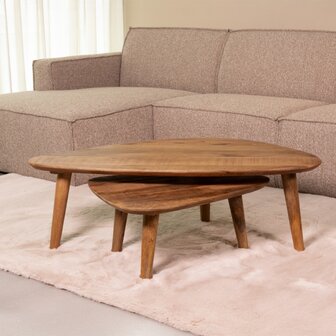 LABEL51 Salontafels Gregg - Nature Smooth - Mangohout - 110 cm