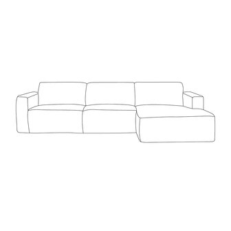 LABEL51 Hoekbanken Kay - Raven Anthracite 15 - Chenille - Loungebank Rechts