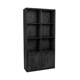 LABEL51 Boekenkasten Nori - Zwart - Mangohout - 100 cm