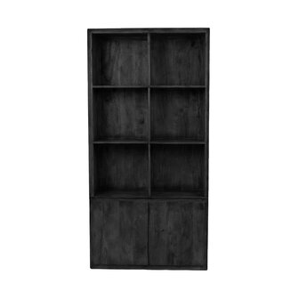 LABEL51 Boekenkasten Nori - Zwart - Mangohout - 100 cm