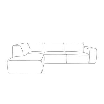 LABEL51 Hoekbanken Verona - Elite Natural 03 - Chenille - Hoekbank Links
