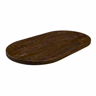 LABEL51 Eetkamertafels Tafelblad Halve Cirkel - Espresso - - 220 cm - Halve Cirkel