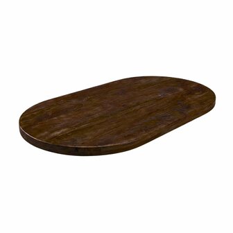 LABEL51 Eetkamertafels Tafelblad Halve Cirkel - Espresso - - 200 cm - Halve Cirkel