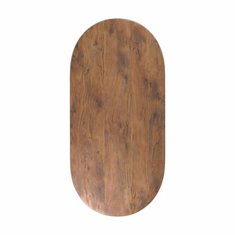LABEL51 Eetkamertafels Tafelblad Halve Cirkel - Nature Smooth - - 200 cm - Halve Cirkel