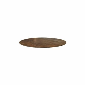 LABEL51 Eetkamertafels Tafelblad Rond - Espresso - - 110 cm - Rond Sloppy