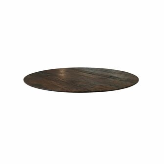 LABEL51 Eetkamertafels Tafelblad Rond - Espresso - - 130 cm - Rond Sloppy