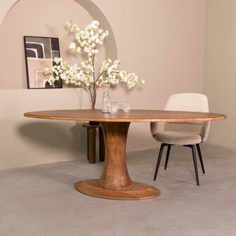 LABEL51 Eetkamertafels Craft - Nature Smooth - Mangohout - 230 cm - Ovaal