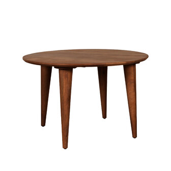 LABEL51 Eetkamertafels Fly - Espresso - Mangohout - 120 cm - Rond