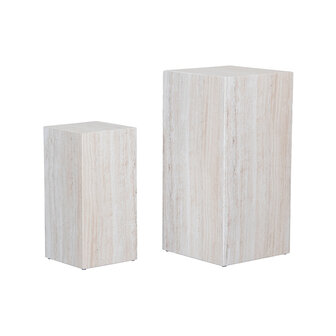 LABEL51 Sidetables Pedestal - Travertin - Travertin
