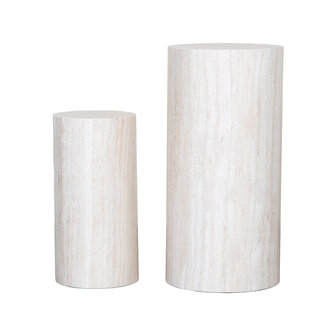 LABEL51 Sidetables Socle - Travertin - Travertin