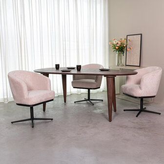 LABEL51 Eetkamertafels Fly - Espresso - Mangohout - 200 cm - Organisch