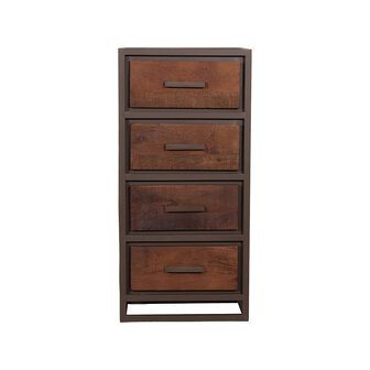 LABEL51 Ladekasten Peru - Brown Espresso - Mangohout - 50 cm