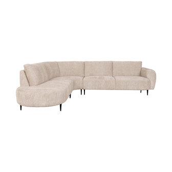 LABEL51 Hoekbanken Morato - Naturel - Velours - Hoekbank Links