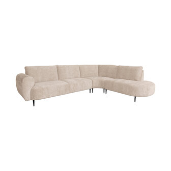 LABEL51 Hoekbanken Morato - Naturel - Velours - Hoekbank Rechts