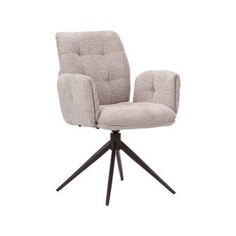 LABEL51 Eetkamerstoelen Unreal - Beige - Geweven