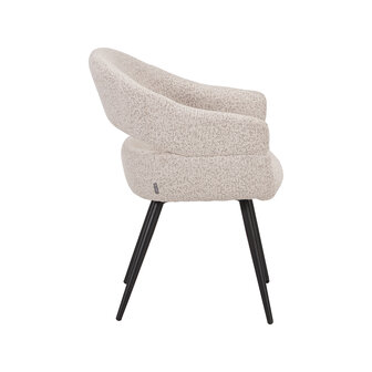LABEL51 Eetkamerstoelen Pia - Champagne - Geweven - One Size