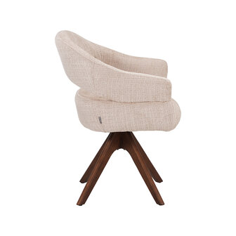 LABEL51 Eetkamerstoelen Sofia - Naturel - Chenille - One Size