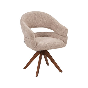 LABEL51 Eetkamerstoelen Sofia - Beige - Geweven - One Size