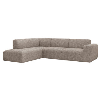 LABEL51 Hoekbank Verona - Taupe - Geweven - Hoekbank Links