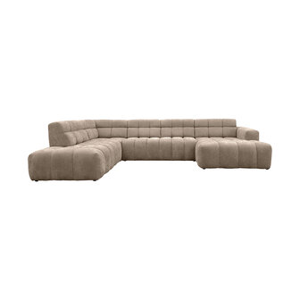 LABEL51 Hoekbank Luna - Taupe - Geweven - U-Bank Links
