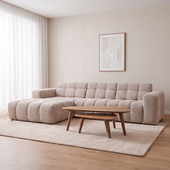 LABEL51 Hoekbank Luna - Naturel - Geweven - Loungebank Links