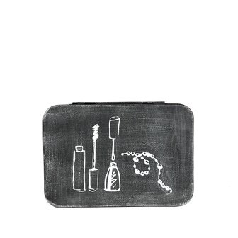LABEL51 Make-Up opbergkist - Antiek Zwart - Metaal - One Size
