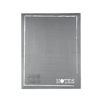 LABEL51 Wanddecoratie Memobord - Antiek Grijs - Metaal - One Size