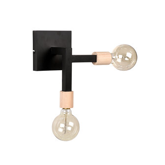 LABEL51 Wandlamp Loco - Zwart - Metaal - SALE