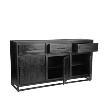 LABEL51 Dressoir Chili - Zwart - Mangohout - One Size