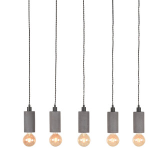 LABEL51 Hanglamp Fresco - Beton - Beton - 5-Lichts