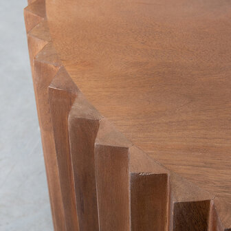 LABEL51 Salontafel Novan - Nature Smooth - Mangohout - 70 cm - Rond