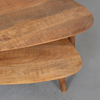 LABEL51 Salontafel Gregg - Naturel - Mangohout - 110 cm