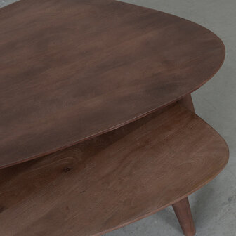 LABEL51 Salontafel Gregg - Espresso - Mangohout - 110 cm