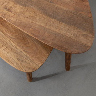 LABEL51 Salontafel Gregg - Nature Smooth - Mangohout - 110 cm