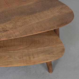 LABEL51 Salontafel Gregg - Nature Smooth - Mangohout - 110 cm