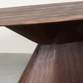 LABEL51 Eetkamertafel Jagger - Espresso - Mangohout - 220 cm - Ovaal