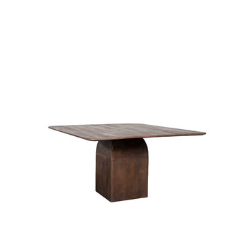 LABEL51 Eetkamertafel Ingo - Espresso - Mangohout - 140 cm - Vierkant