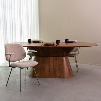 LABEL51 Eetkamertafel Jagger - Nature Smooth - Mangohout - 240 cm - Ovaal