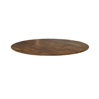 LABEL51 Tafelblad - 1407 Modular Match - Nature Smooth - Mangohout - 130 cm - Rond - Sloppy