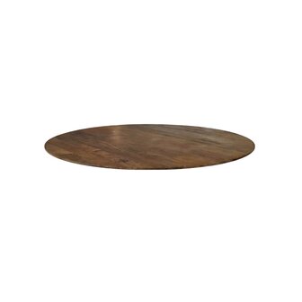 LABEL51 Tafelblad - 1407 Modular Match - Nature Smooth - Mangohout - 120 cm - Rond - Sloppy