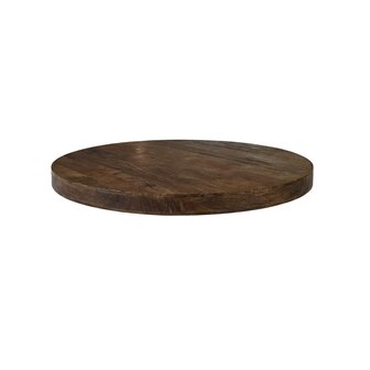 LABEL51 Tafelblad - 1407 Modular Match - Espresso - Mangohout - 120 cm - Rond - Straight