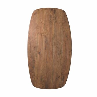 LABEL51 Tafelblad - 1407 Tafelblad Deens Ovaal - Espresso - - 200 cm - Deens Ovaal